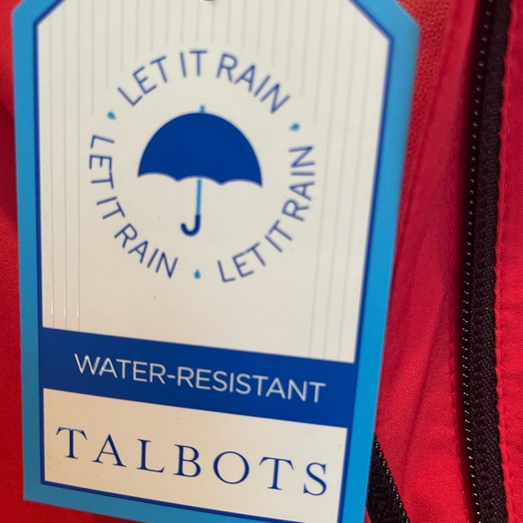 NWT Talbots water resistant 1/2 zip rain jacket - Picture 4 of 6